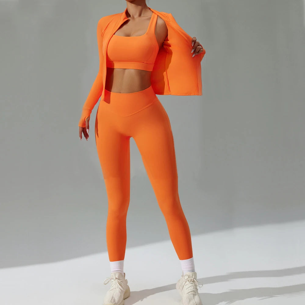 1/2/3Pcs Yoga Set Workout Outfits Women Tracksuit Sport Bra High Waist Shorts Yoga Leggings Fitness Long Sleeve Gym Active Wear
