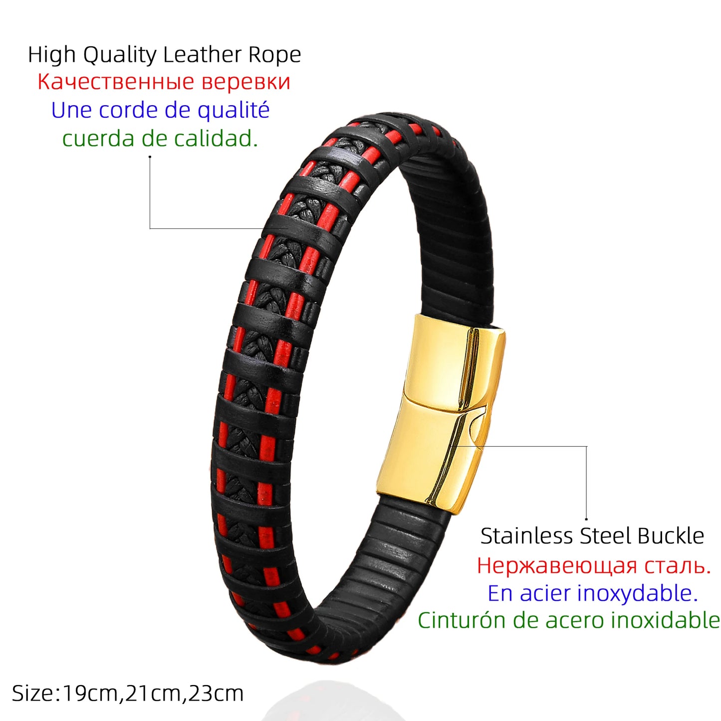 Stainless Steel Magnetic Bracelet for Man Women Vintage Leather Tibetan Bracelets Couples Matching Things Simple Jewelry Gifts