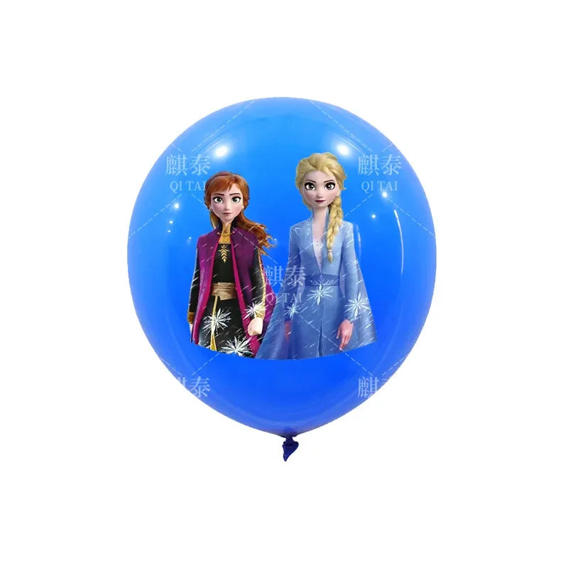 10 قطع من بالونات اللاتكس بمقاس 12 بوصة على شكل ملكة الثلج من Frozen لتزيين حفلات أعياد الميلاد للفتيات، ألعاب للأطفال، لوازم حفلات استقبال المولود الجديد 