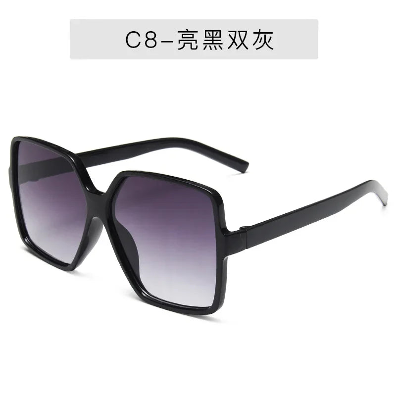 2025 Fashion Women Oversize Sunglasses Gradient Plastic Brand Designer Female Sun Glasses