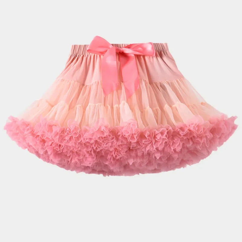 HEIßER Mädchen Tutu Röcke Solide Flauschigen Tüll Prinzessin Ballkleid Pettiskirt Kinder Ballett Party Leistung Kleid für Kinder 