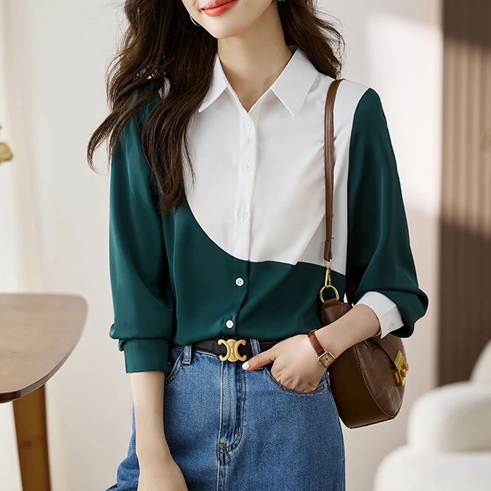 Women's Shirt Long Sleeve Fashion Woman Blouse 2024  Casual Female Chiffon Shirts and Blouse Basic Ladies Tops OL Women Clothing