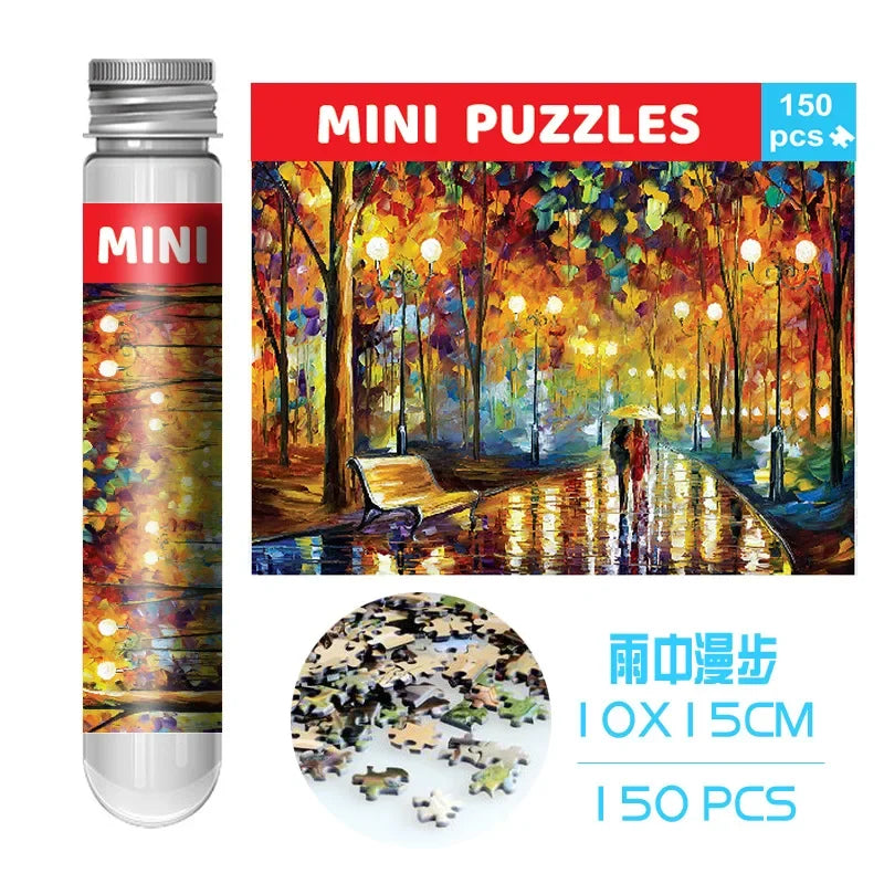 150pc Mini Test Tube Puzzle Pieces Micro Jigsaw Test Tube Tiny Puzzle Challenging Children Creative Puzzle Game Gifts