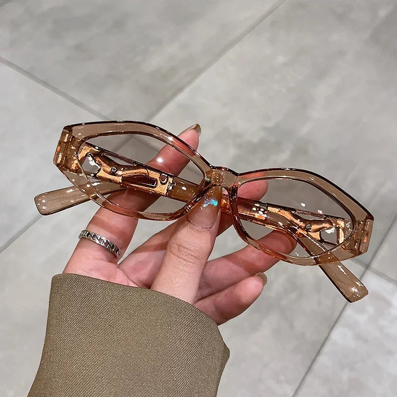 New Small Full Oval Frame Sunglasses Trendy Fashion Multicolored Female Shades Popular Brand Designer UV400 Eyewear for Ladies