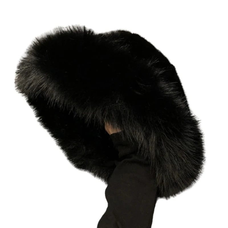 Mode Plüsch Eimer Hut für Frau Shopping Reise Fischer Hut Russische DXAA 