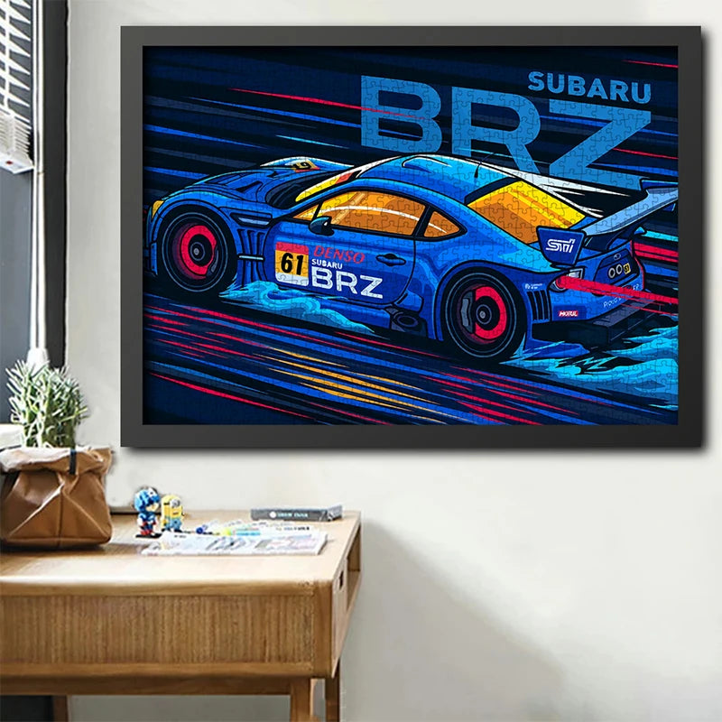 Jigsaw Puzzle 1000 Pieces White Card Paper Assembling Car Models Ducational Lntellectual Decompressing Children Dine Party Gift