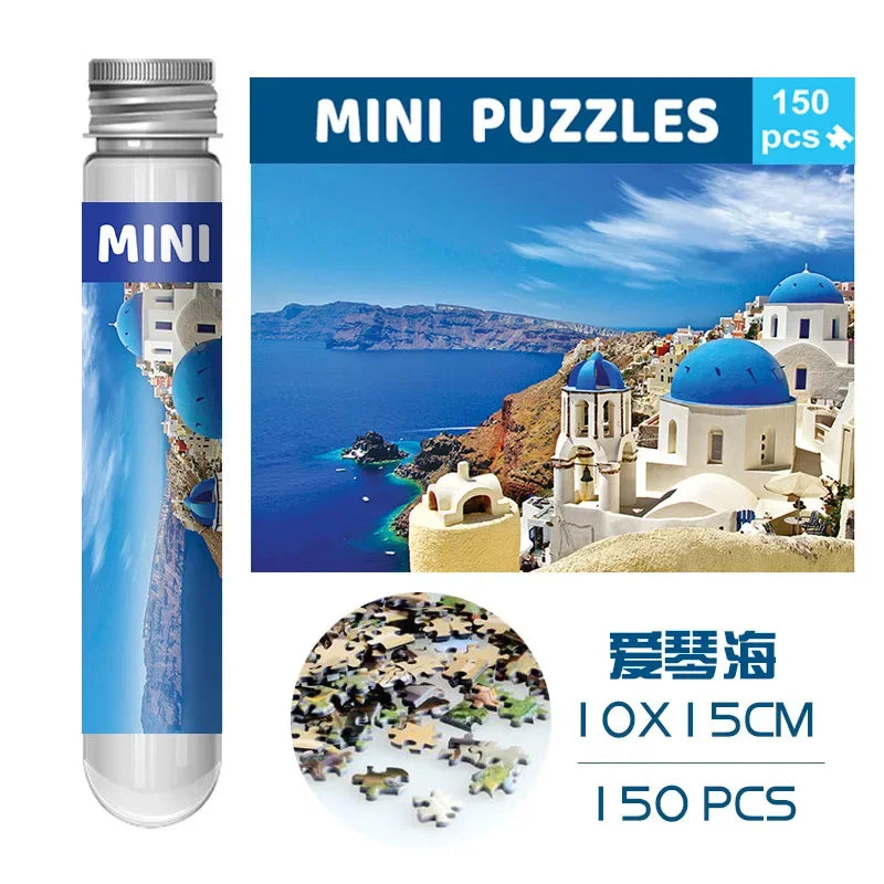 150pc Mini Test Tube Puzzle Pieces Micro Jigsaw Test Tube Tiny Puzzle Challenging Children Creative Puzzle Game Gifts