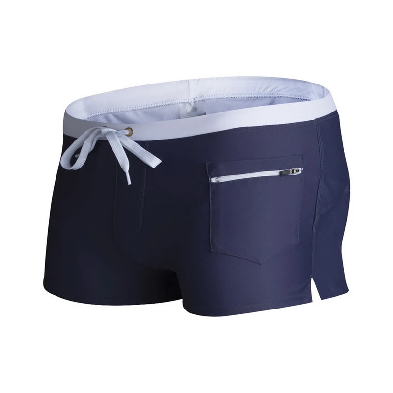 Men's Swim Trunks with Zipper Pocket Swimming Shorts with Mesh Liner Summer Quick Dry Stretchy Bathing Suit Swimsuit Swimwear