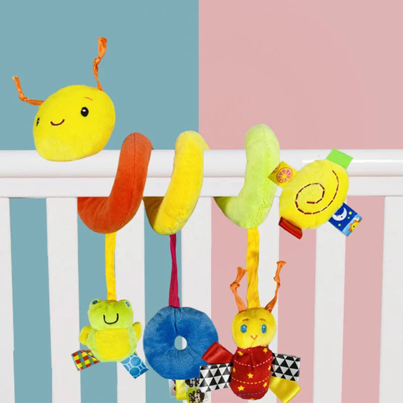 Babybett Hängende Rasseln Spielzeug Autositz Spielzeug Weiche Mobiles Kinderwagen Kinderbett Kinderbett Spiralspielzeug Kinderwagen Hängende Puppen für Babys Neugeborenes Geschenk 