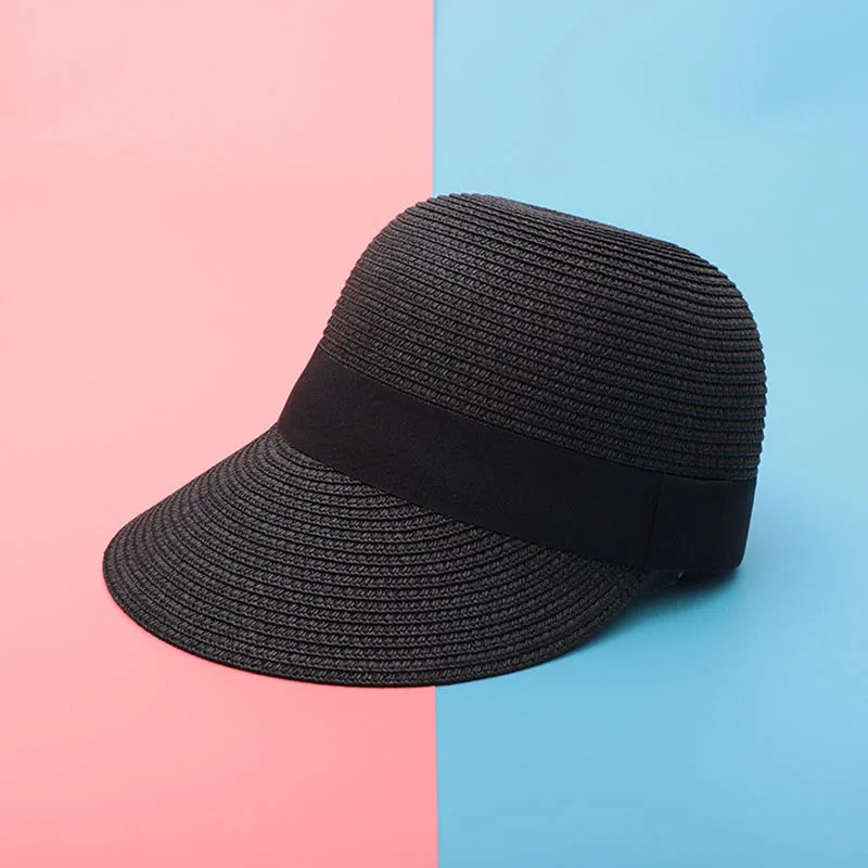 2021 New Straw Hat Woman Outdoor Student Casual Sun Hats Sunscreen Summer Baseball Cap Fashion Lovely Peaked Cap for Women