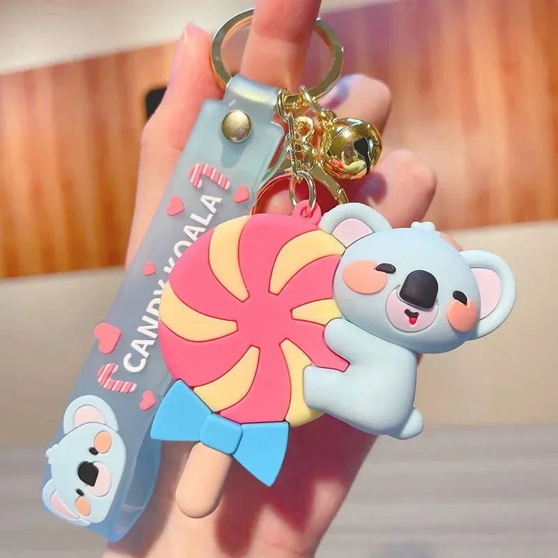 Cute Cartoon Dessert Koala Keychain Doll Bag Pendant Wholesale Gifts for Kids Friends Accessories Key Holder Tag