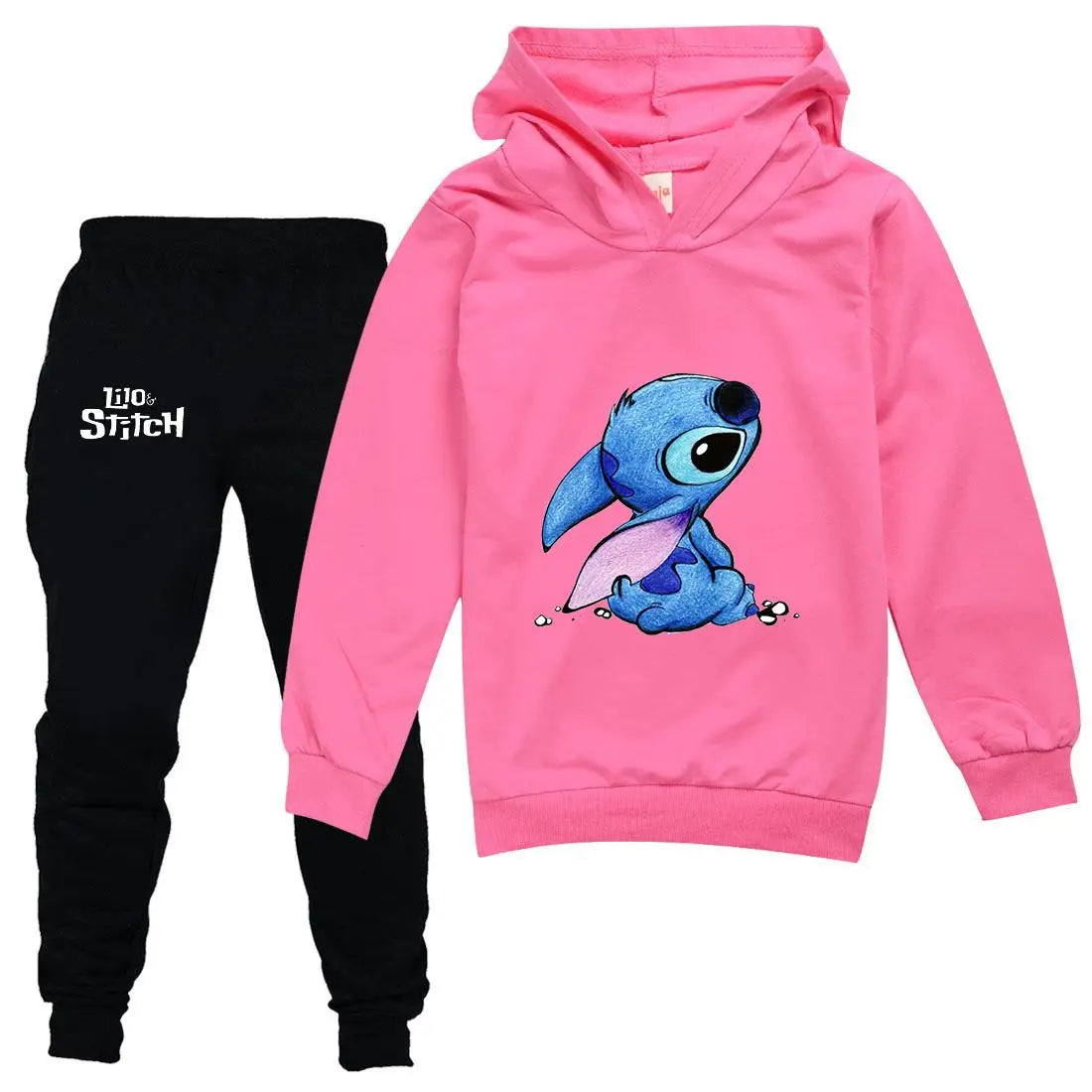 Disney Lilo Stitch Kids Clothing Sets Suit Boys Girls Tracksuits Kids Brand Sport Suits Stich Hoodies Teen Tops Pants 2Pcs Set