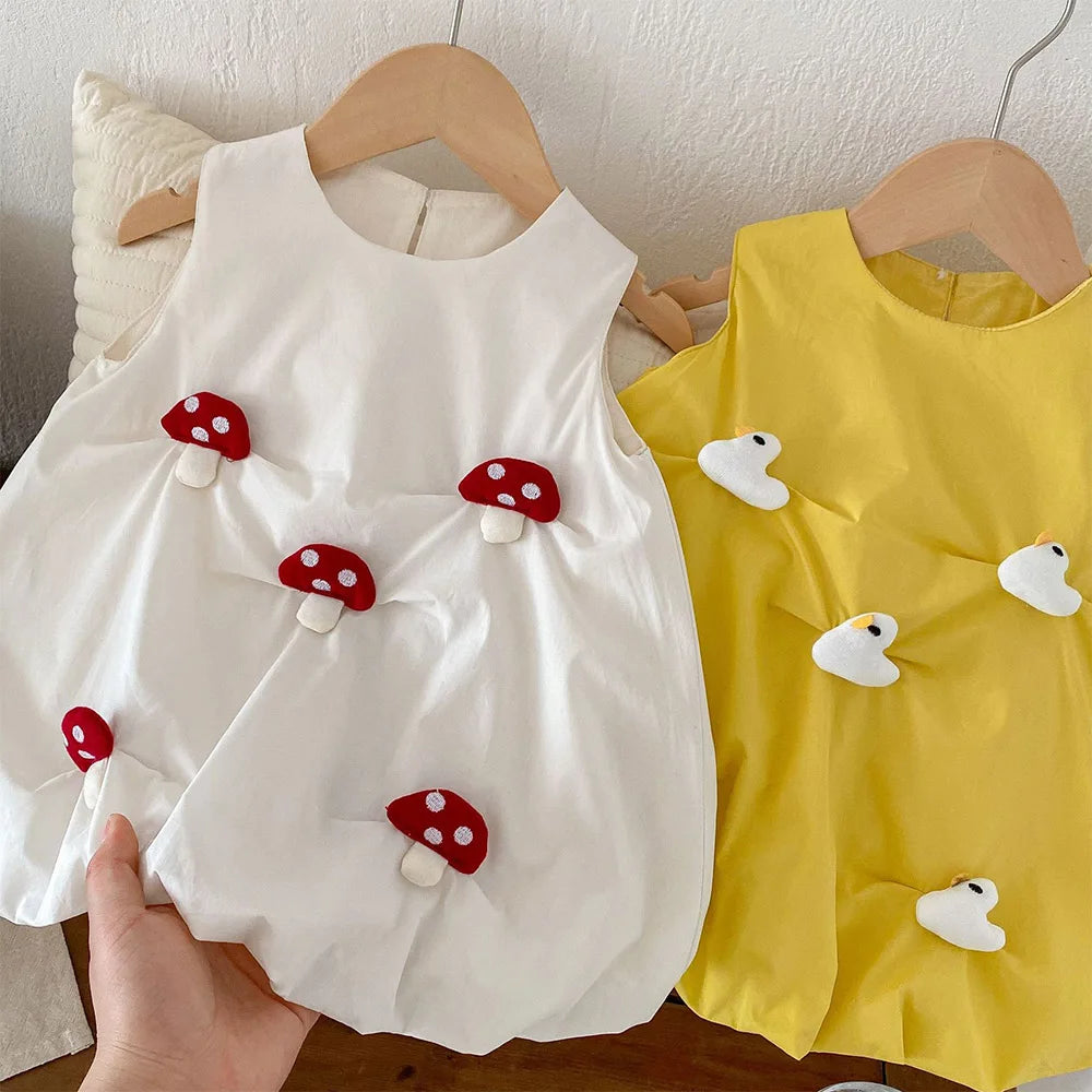 Girls Summer Dresses Sleeveless Cotton Toddler Clothing New Arrival