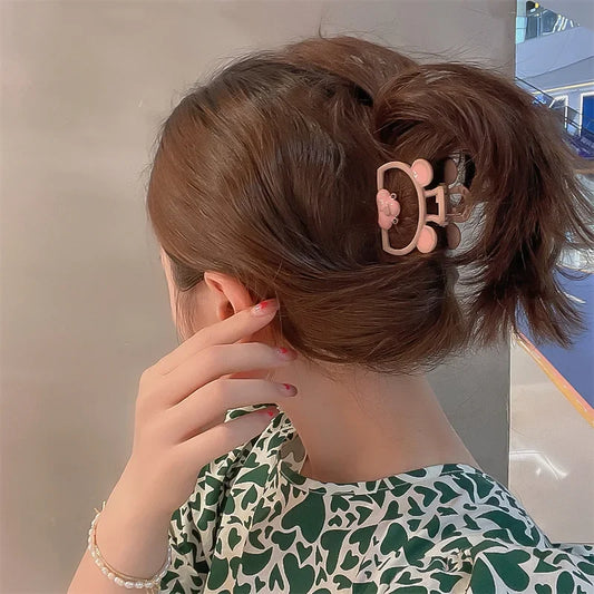 Kawaii Little Bear Hair Claws Small Metal Hair Clips Cartoon Bear Cat Cute Headwear Children Hair Accessoires