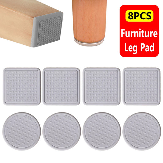 8PCS Stumm Selbst-Adhesive Silikon Sofa Stuhl Füße Abdeckung Möbel Bein Pad Boden Schutz 