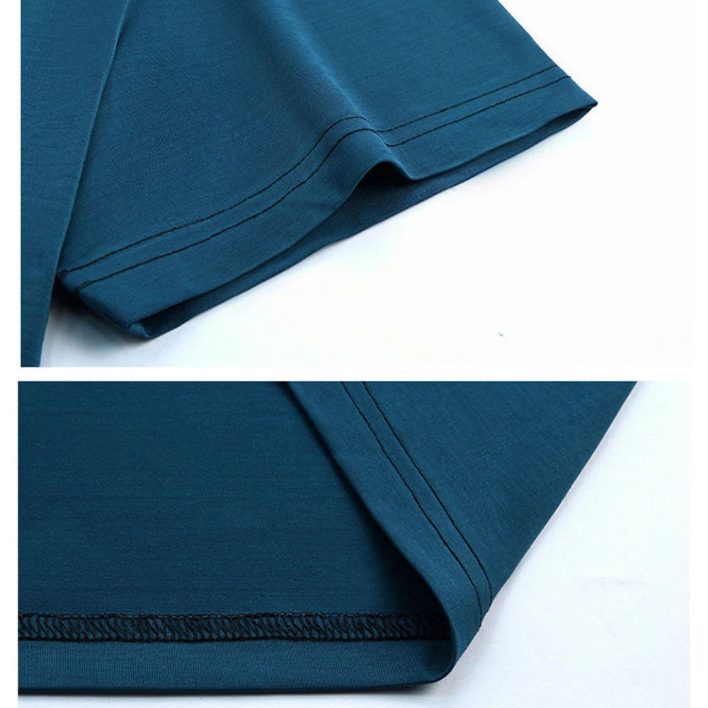 Summer Men's T-shirts Ice Silk Tops Men Short Sleeve Casual Fashion Men Clothing Basic Shirt O Neck Solid Color Classical Tshirt