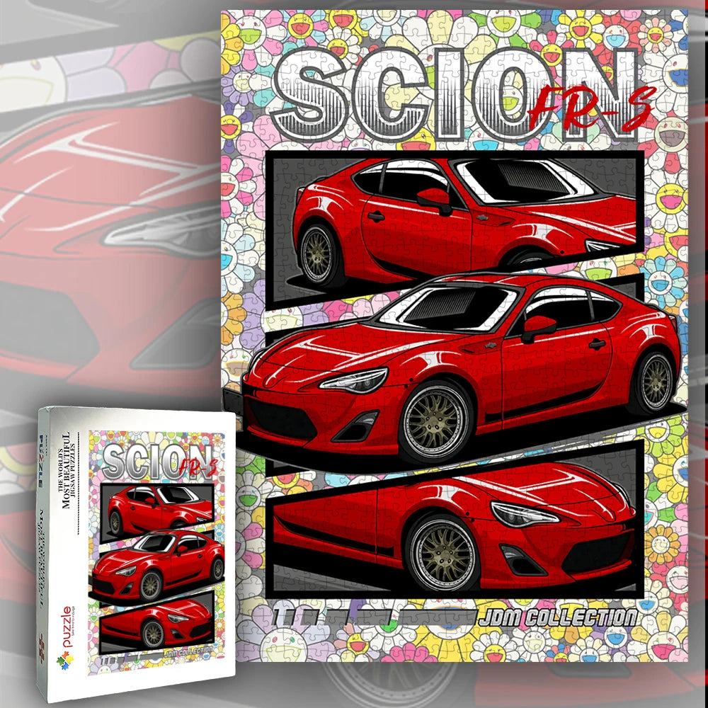 Jigsaw Puzzle 1000 Pieces White Card Paper Assembling Car Models Ducational Lntellectual Decompressing Children Dine Party Gift