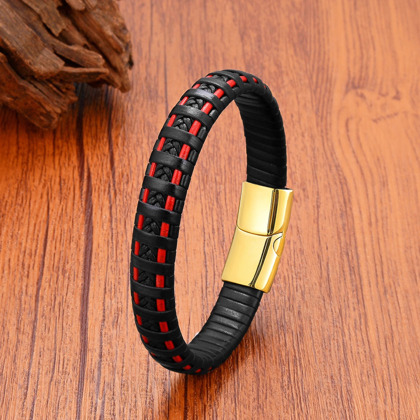 Stainless Steel Magnetic Bracelet for Man Women Vintage Leather Tibetan Bracelets Couples Matching Things Simple Jewelry Gifts