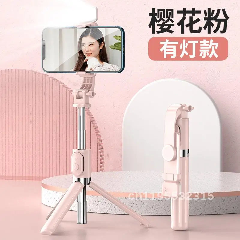 New Mobile Phone Selfie Stick Tripod Selfie Artifact Live Bracket Bluetooth Telescopic Integrated Mobile Phone Bracket