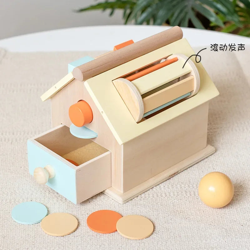 Montessori Educational Wooden Toys Tiny House Dollhouse Accessories Puzzle Sensory Math Toy Toddler Toys Baby Busy Board Games