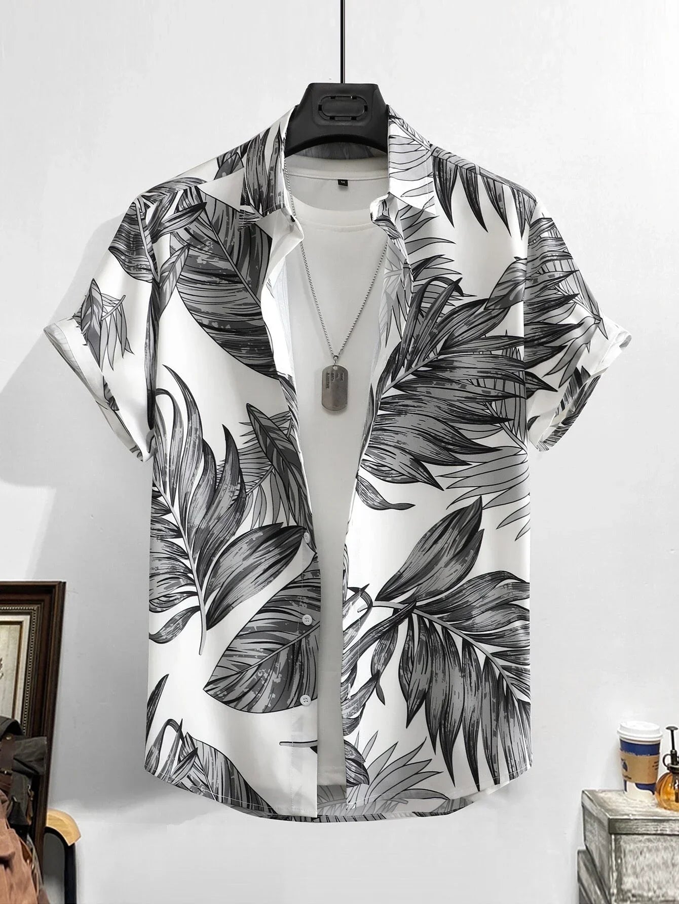 Leaf Tropical Men's Resort Hawaiian 3D Print Shirts Outdoor Vacation Beach Summer Turndown Short Sleeve Spandex Hawaii Shirts - mon !!!