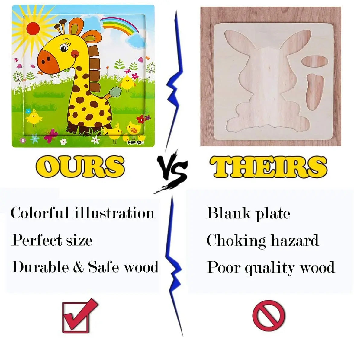 9/16 Jigsaw Puzzles for Kids Ages 2 3 4 5 Toddler Wooden Puzzle Preschool Educational Toys Set Animals Puzzle for Boys and Girls