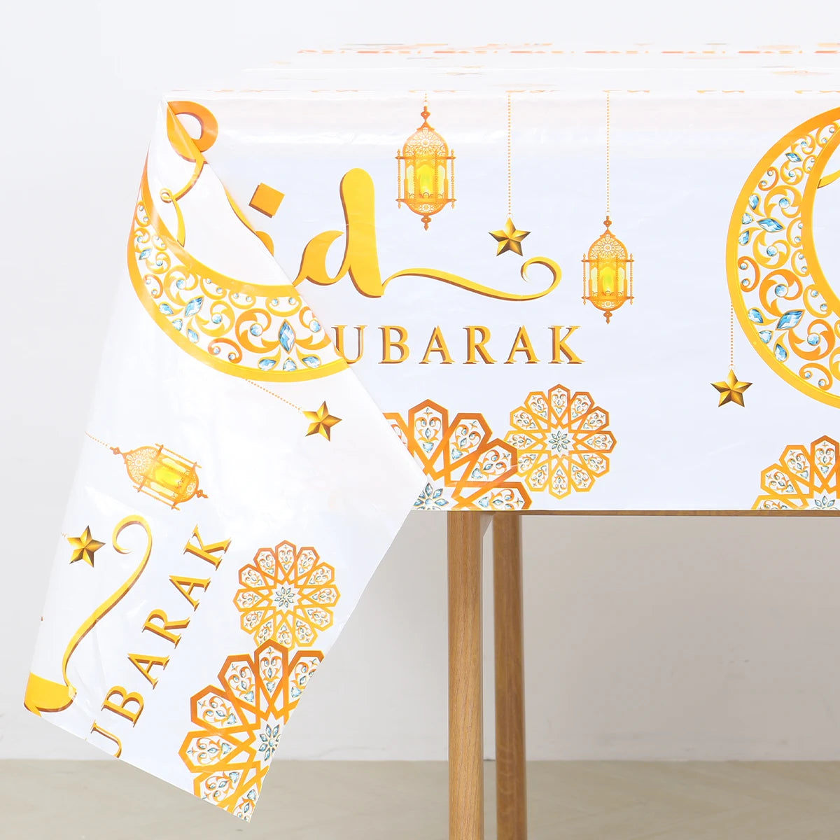 Eid Mubarak Tablecloths Ramadan Decoration for Home 2024 Islamic Muslim Ramadan Kareem Tableware Eid Al Adha Gift Party Decor