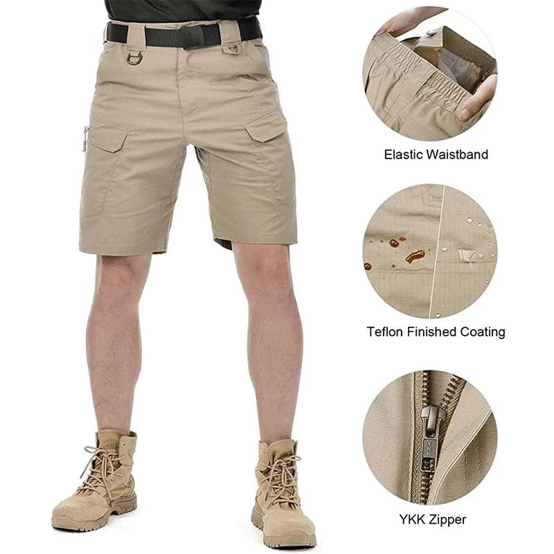 Herren Militär-Shorts IX7 Taktische Shorts für den Außenbereich Bergsteiger Jagd Angeln Kurze Hose Sommer Wasserdichte Schnelltrocknende Cargohose 