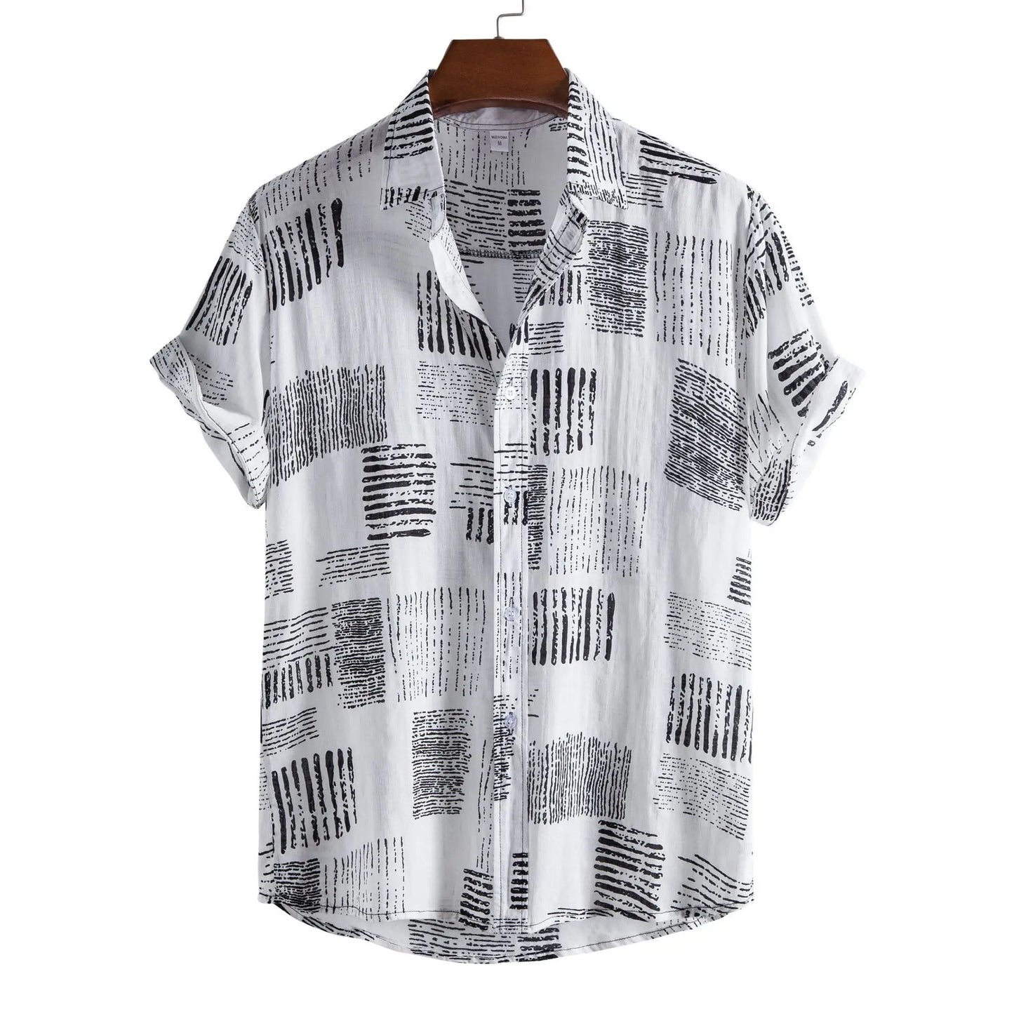 Hawaiian Oversize Shirts Cotton Men's Designer Luxury T-shirt Tiki T-shirts Man Short Sleeve Fashion Clothing Blouses Social