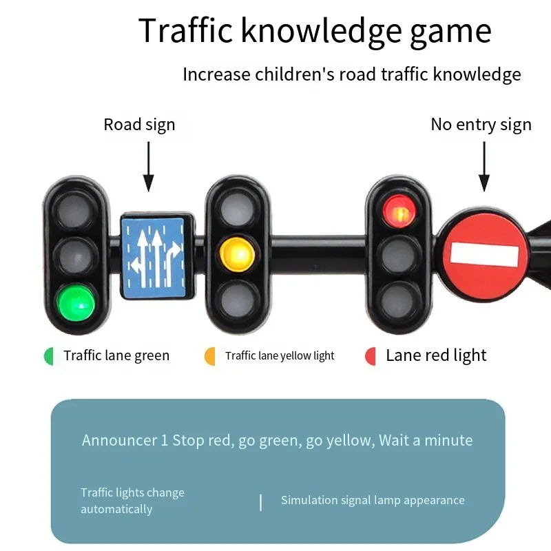 Traffic Lights Toys Model Stop Light Model Puzzle Toddlers Educational Toys  City Street View Accessories Signpost Barrier Gifts
