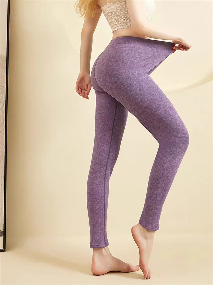 Hinzugefügt Fleece verdickte Kamelwolle Hose 2024 Herbst Winter Herren Damen Thermohose Hohe Elastizität Wärmeformende Hose Damen