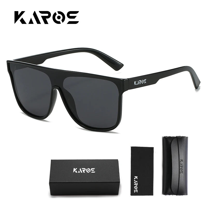 KAROS Polarized Sunglasses Men Women Fashion UV400 Eyewear Bike Cycling Fishing Driving Sun Glasses Outdoor Big Frame Sun Shades