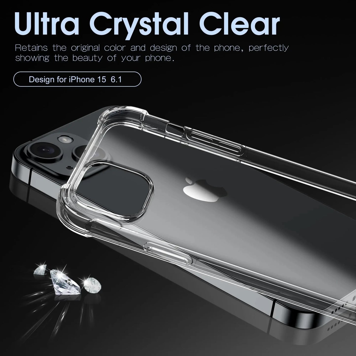 Shockproof Clear Phone Case For iPhone 15 13 11 12 14 Pro Max Plus Mini X XR XS Soft Silicone Protection Transparent Accessories