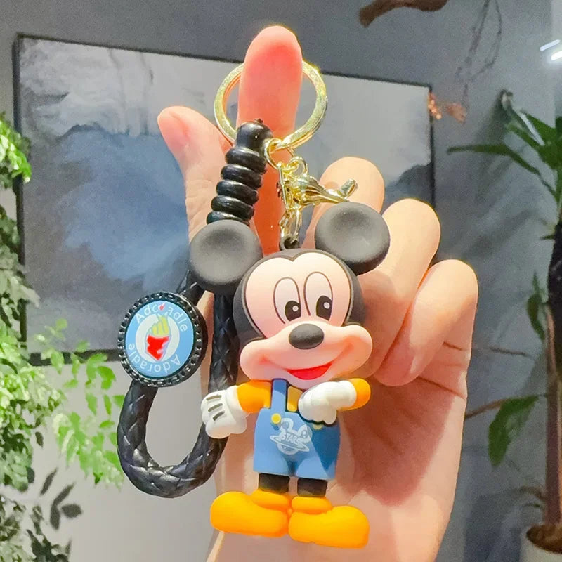 Cartoon Disney Mickey Donald Daisy Duck Keychain Cute Goofy Pendant Bag Car Pendant Gifts for Kids Friends Keyrings Accessories