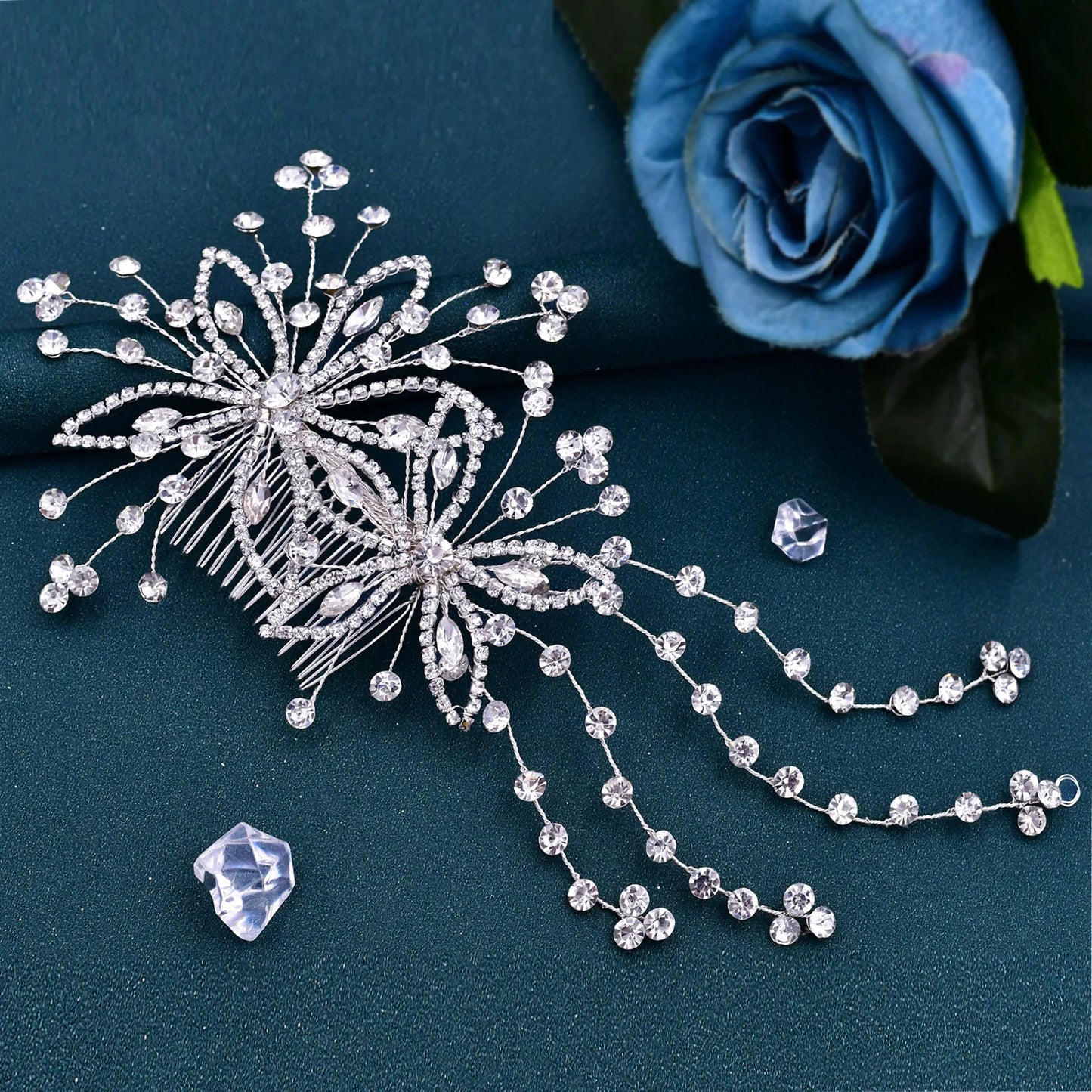 Wedding Comb Rhinestone Bridal Hairpin Wedding Hair Accessories Bride Headdress Pageant Headwear Bridesmaid Tiara HP499