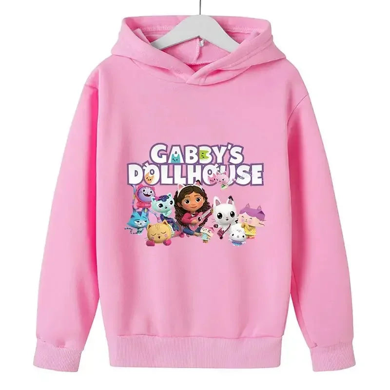 2024 Hoodie Kleinkind Mädchen Gabby Puppenhaus Kleidung Hoodies Hosen 2Pcs Sets Nette Kinder Kostüm Kinder Trainingsanzüge Kinder Gabby Katzen 