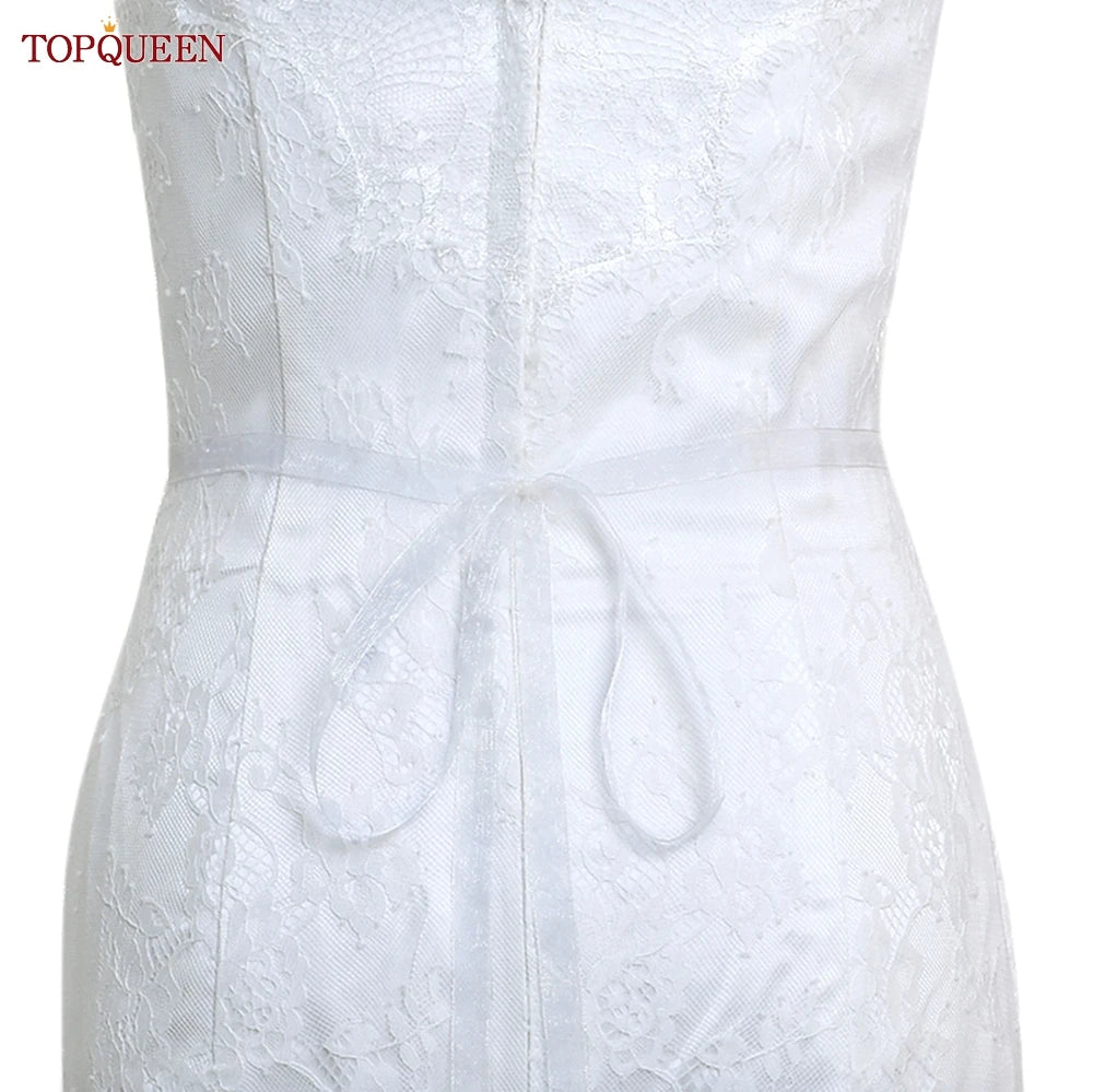 TOPQUEEN Wholesale Wedding Accessories Silver Rhinestone Bridal Thin Belt Formal Dress Waist Decoration Bridesmaid Belt S386