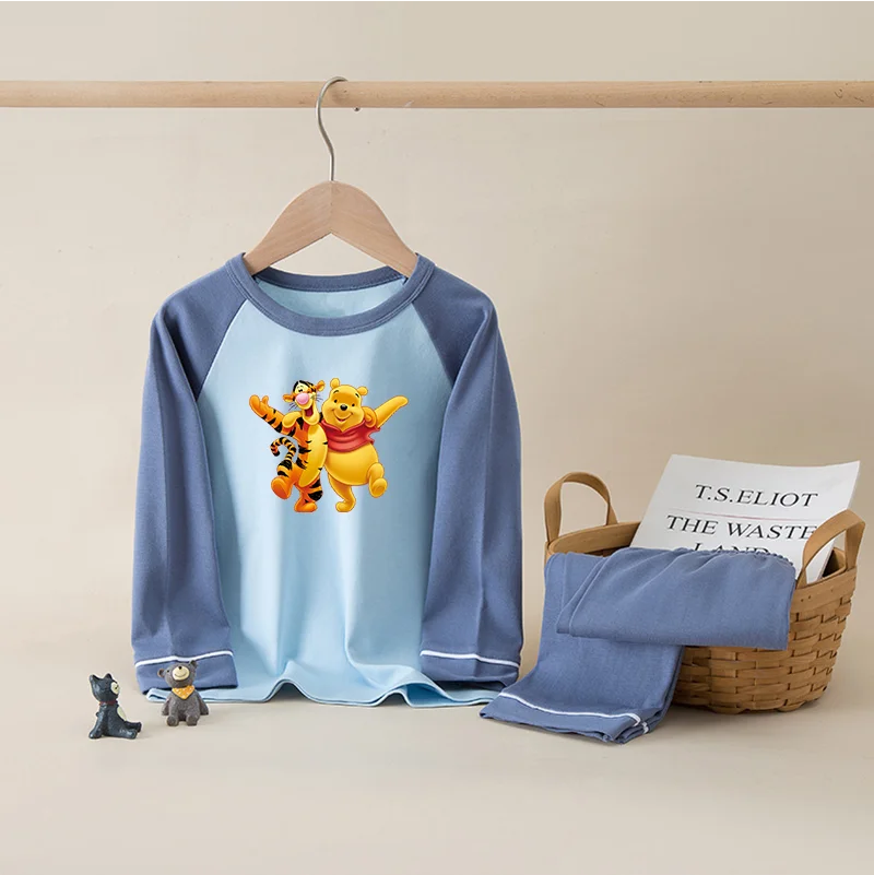 Winnie the Pooh  Cotton Kids Pajama Sets ,Sleeping Clothing Sets, long Sleeve Pants Sleepwear