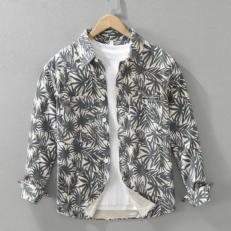 Luxury Original Men's Shirts and Blouses Cotton Linen Shirt Tiki Mens Clothing T-shirts mon