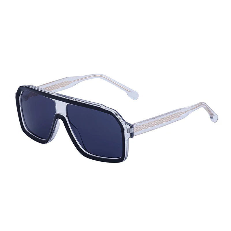 SO&EI Retro Men Pilot Sunglasses Fashion Gradient Women Luxury Shades UV400 Outdoor Driving Square Sun Glasses