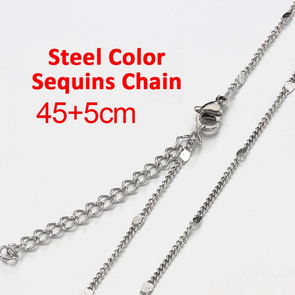 No Fade 5pcs Stainless Steel Twist Chain Necklace Box Snake Chain with Clasp Open Ring DIY Men Jewelry Making Findings Accessory