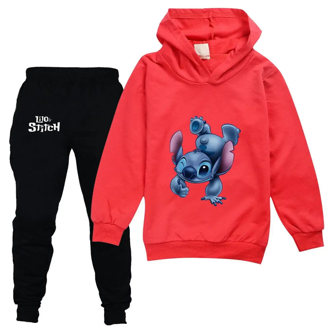 Disney Lilo Stitch Kids Clothing Sets Suit Boys Girls Tracksuits Kids Brand Sport Suits Stich Hoodies Teen Tops Pants 2Pcs Set