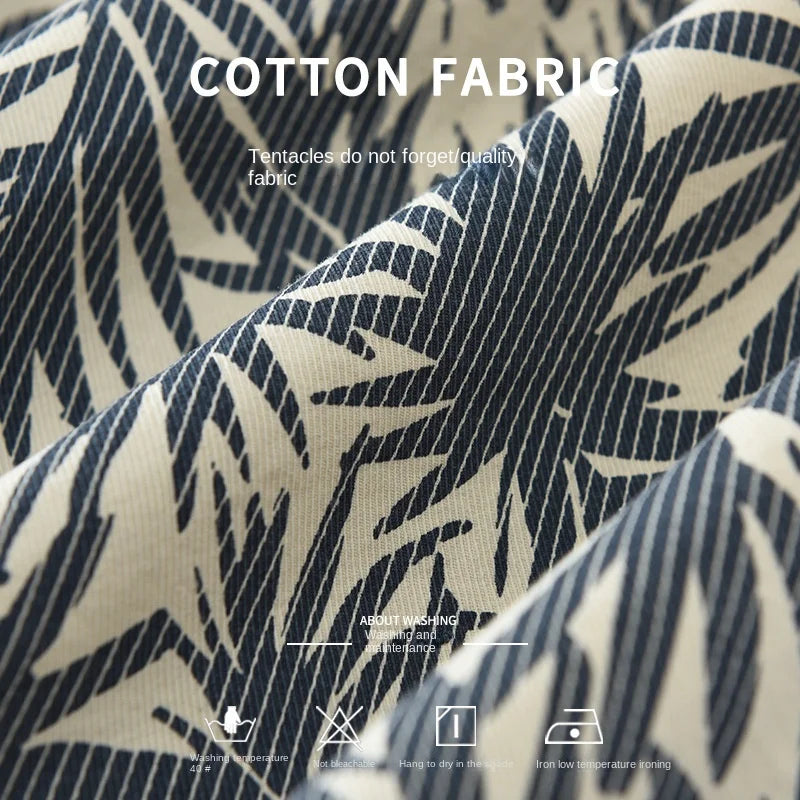 Luxury Original Men's Shirts and Blouses Cotton Linen Shirt Tiki Mens Clothing T-shirts mon