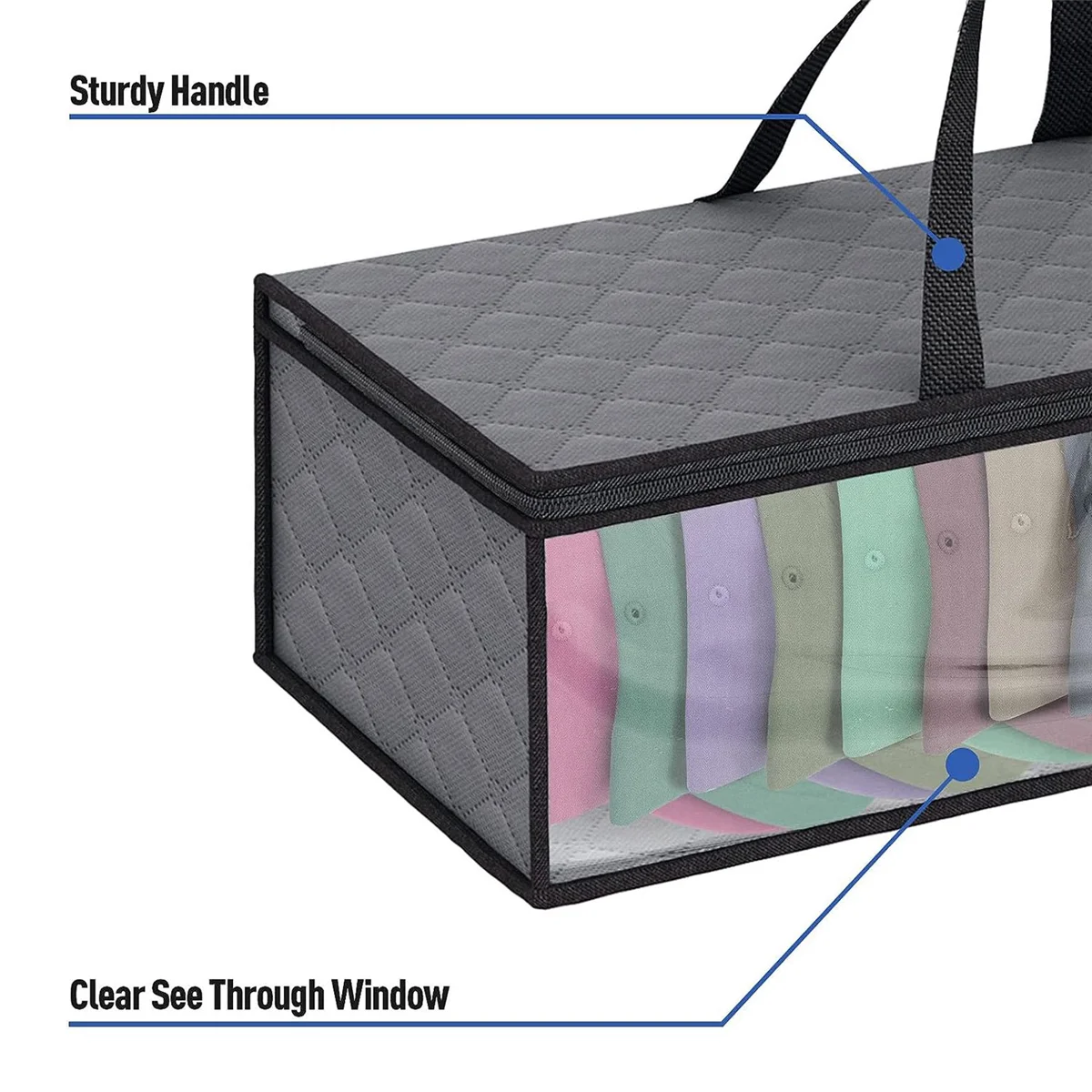 2er-Pack Hut-Aufbewahrungstaschen für Baseball-Kappen, Hut-Organizer-Etui, Huthalter-Gestell mit 2 Tragegriffen gegen Feuchtigkeit im Schrank