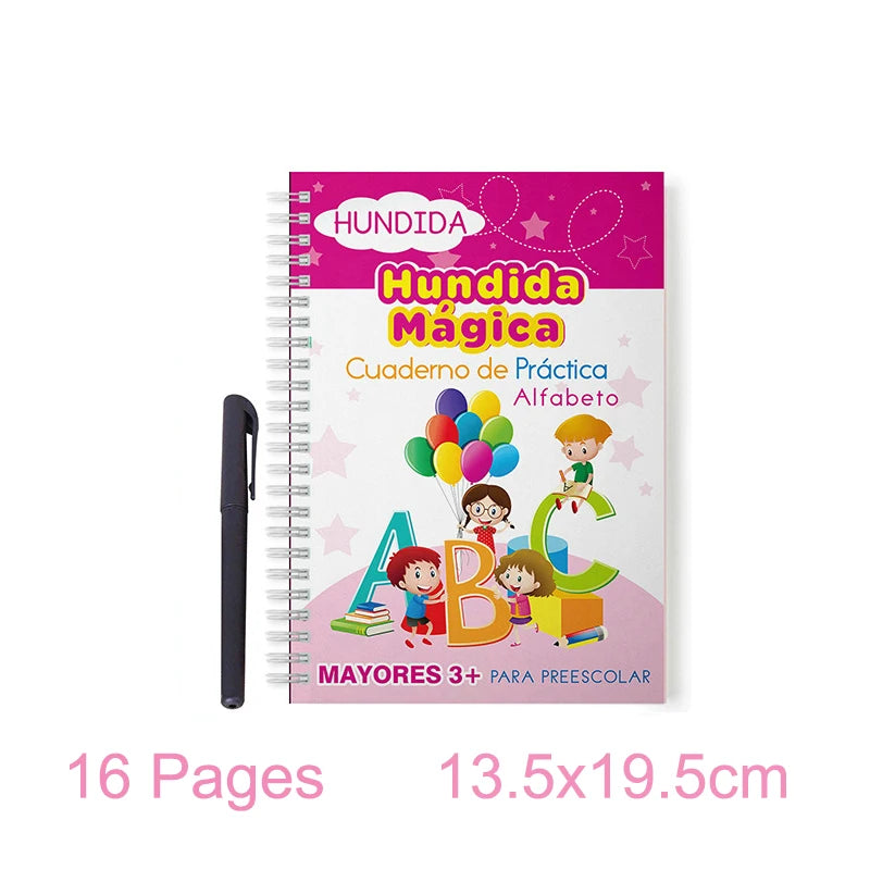 Magic Practice Copybook SANK Reusable Arabic for Kid Writing Groove Arabic Alphabet Wordpad Kids Word Calligraphy