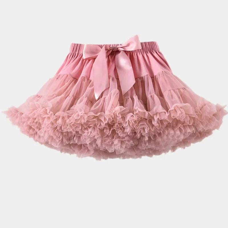 HEIßER Mädchen Tutu Röcke Solide Flauschigen Tüll Prinzessin Ballkleid Pettiskirt Kinder Ballett Party Leistung Kleid für Kinder 