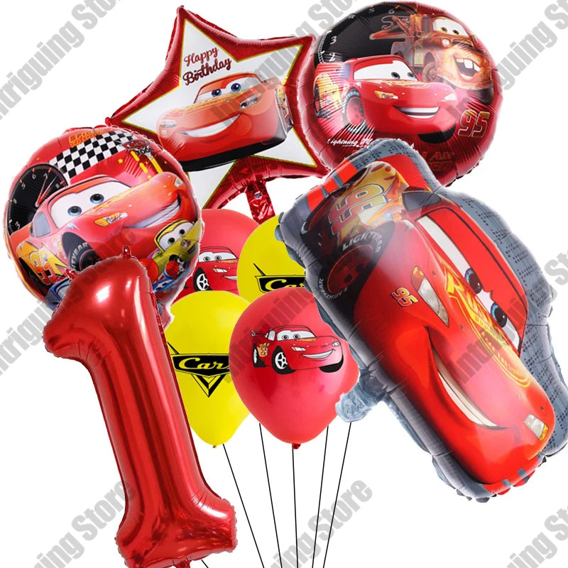 Disney Cars Lightning McQueen 32" Number Balloon Set   Baby Shower Supplies Birthday Party Decorations Kids Toy Gifts Air Globos