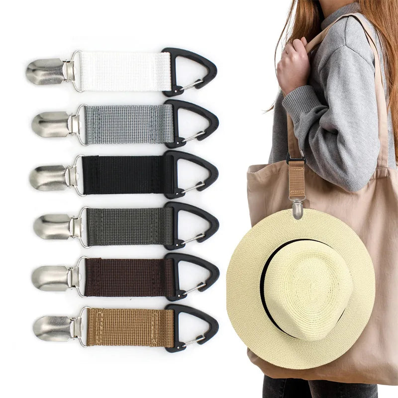 Hat Metal Clip for Traveling Hanging on Bag Handbag Backpack Luggage for Kids Adults Outdoor Travel  Accessories Dropshipping