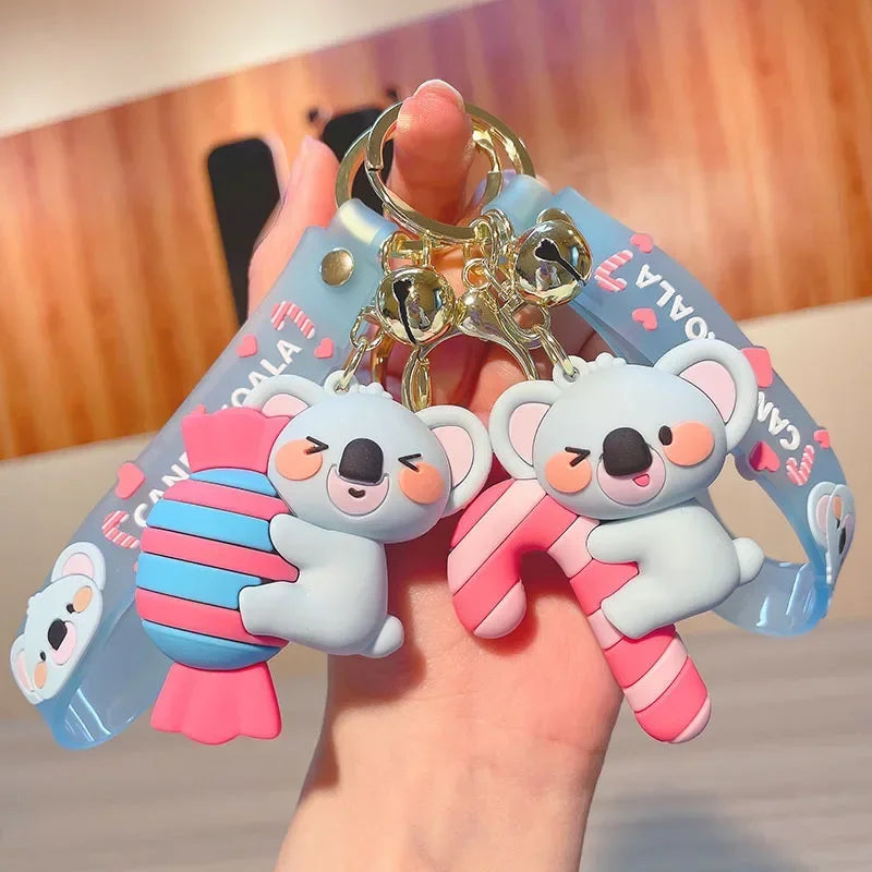 Cute Cartoon Dessert Koala Keychain Doll Bag Pendant Wholesale Gifts for Kids Friends Accessories Key Holder Tag