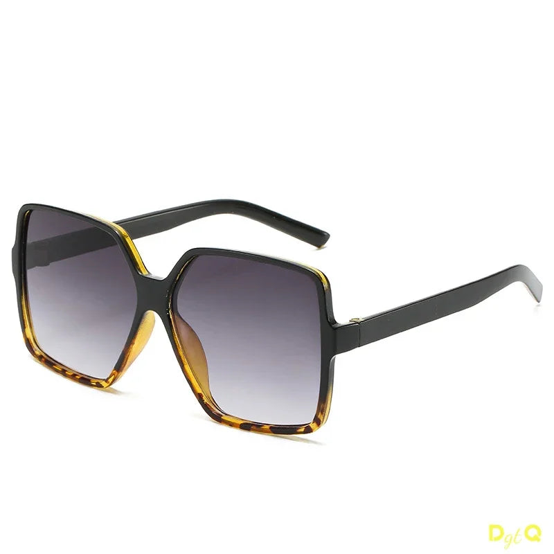 2025 Fashion Women Oversize Sunglasses Gradient Plastic Brand Designer Female Sun Glasses